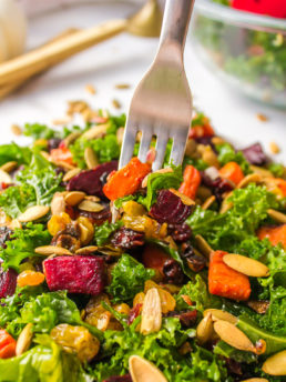 bite of Kale Salad with Beets