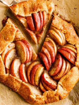 a slice of rustic apple galette