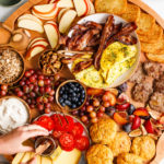 biscuit board with bacon