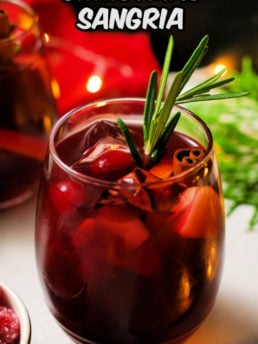 glass of Christmas Sangria