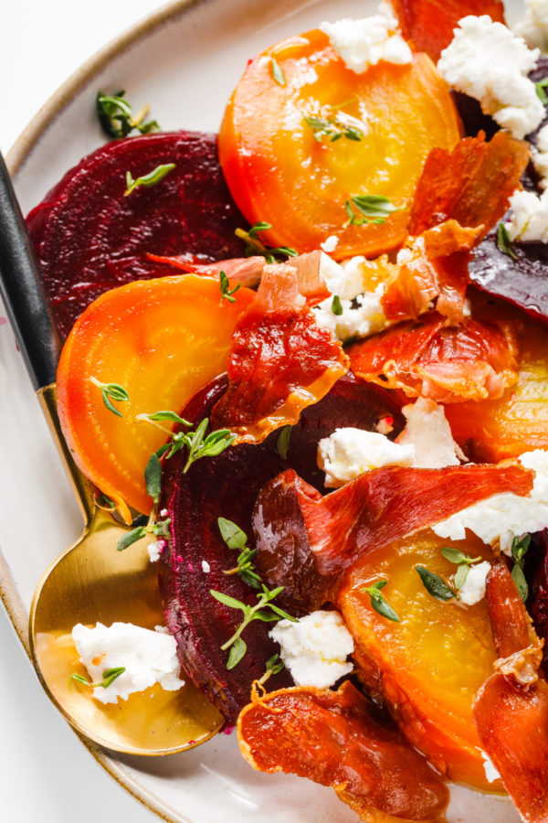 how to make Prosciutto Salad with Beets and Goat Cheese