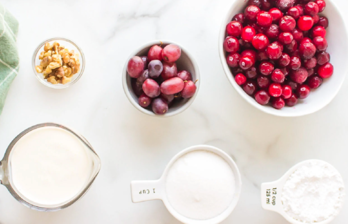 ingredients cranberry salad with grapes