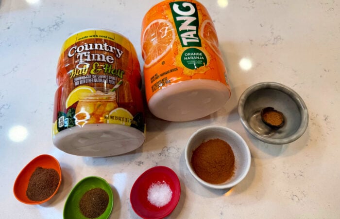 ingredients to make Russian Tea Mix