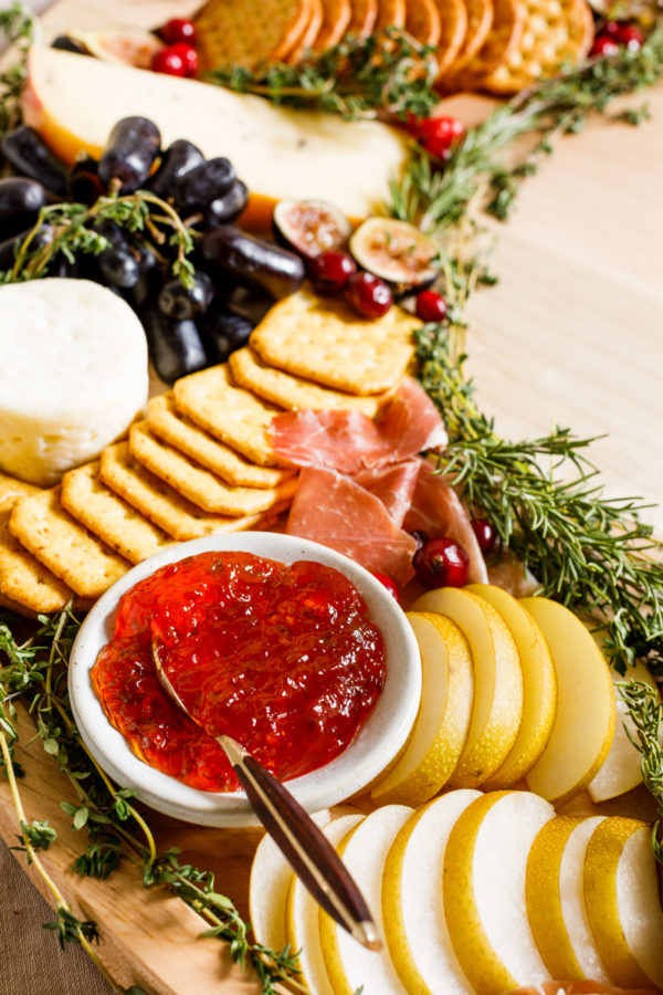 pepper jelly on a board