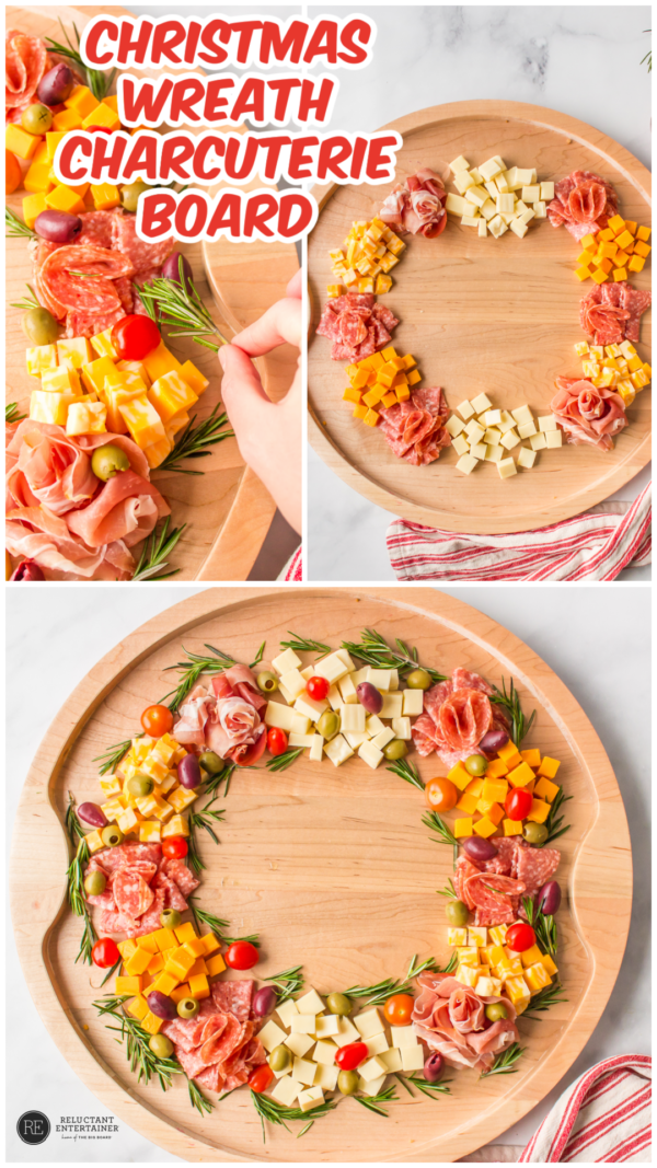 how to make a Christmas Wreath Charcuterie Board