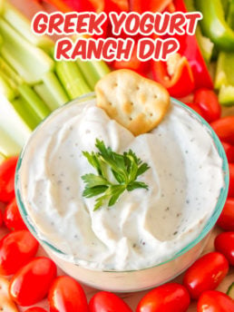 diping a cracker in dip