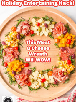 Holiday Cheese Wreath easy hack