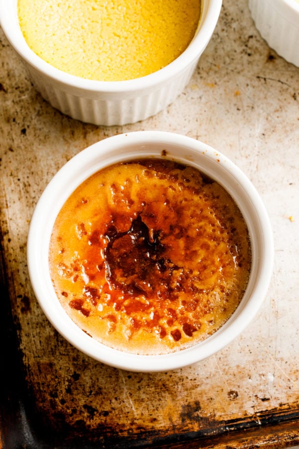 corn pudding brûlée 