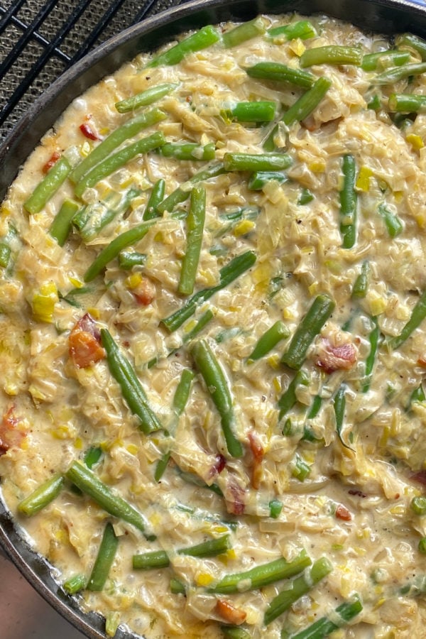 unbaked cheesy green beans