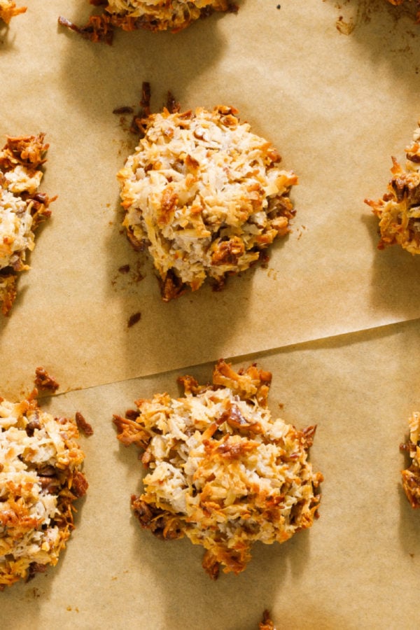 close up Coconut Macaroon Cookies