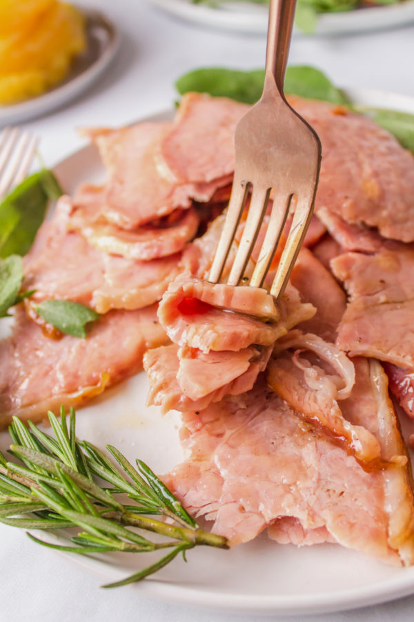 slices of holiday ham