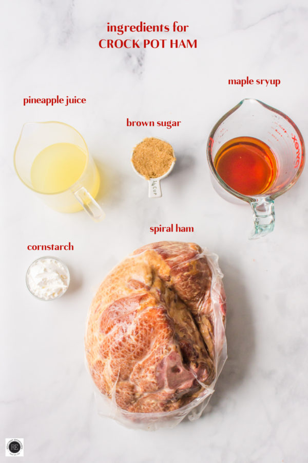 ingredients for a holiday ham