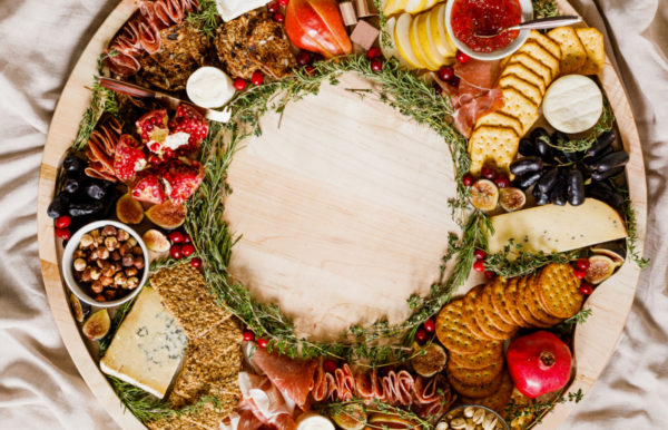 a wreath Christmas Charcuterie