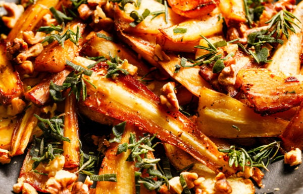 Fried Parsnips with Sage and nuts