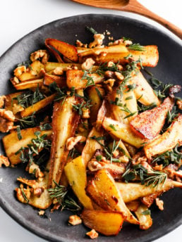 serving of Fried Parsnips with Sage