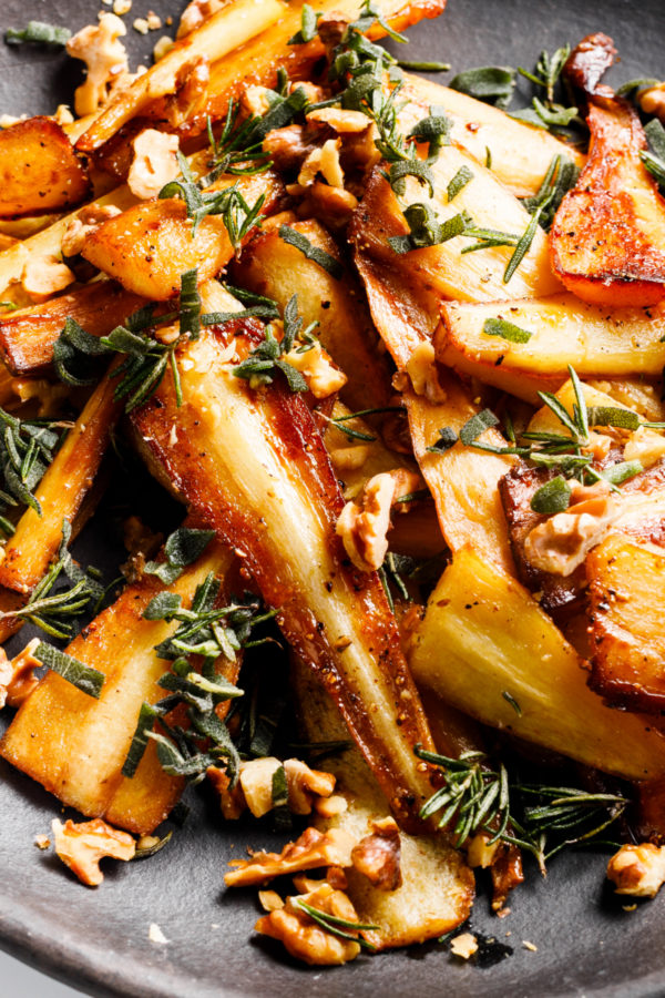 side dish: Fried Parsnips with Sage