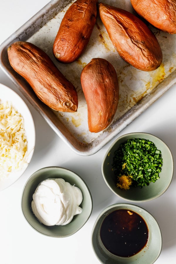 ingredients stuffed sweet potatoes