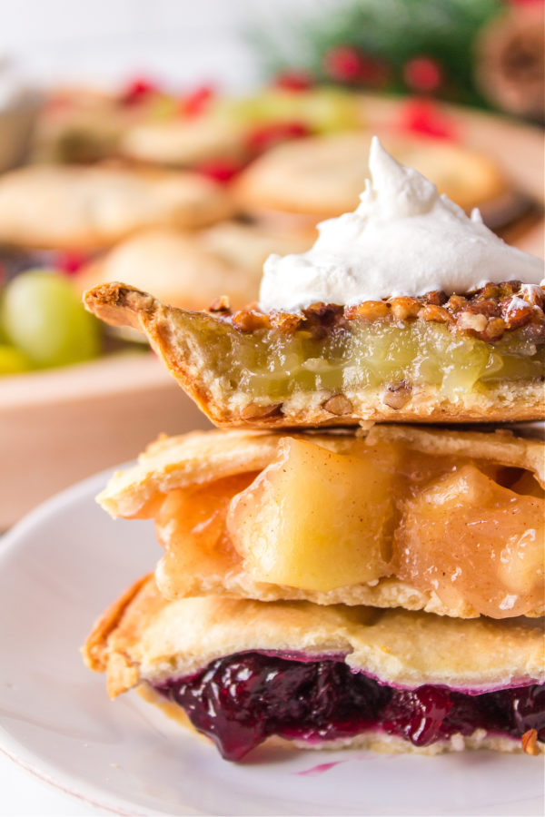 mini pies with whipped cream