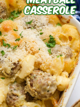 cheesy meatball pasta