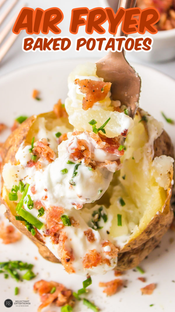 The BEST Air Fryer Baked Potato Recipe - Mom On Timeout