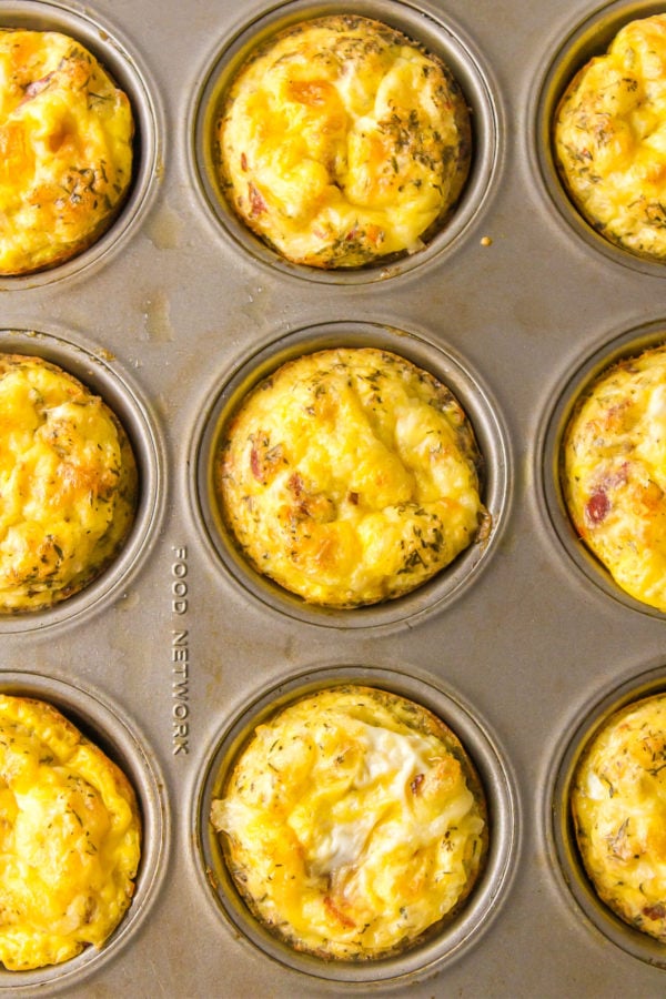 just cooked egg bites in muffin pan