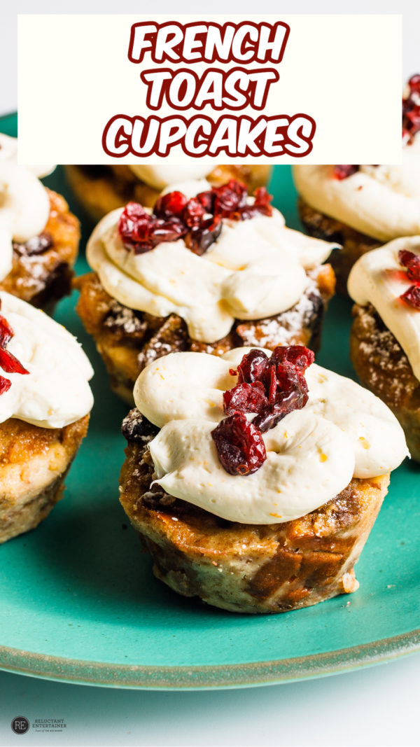 French Toast Cupcakes with cranberries