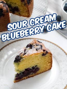 Sour Cream Blueberry Cake - Reluctant Entertainer