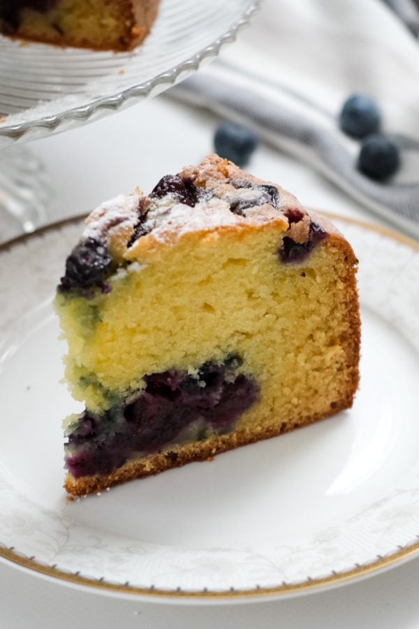 moist, tender blueberry cake