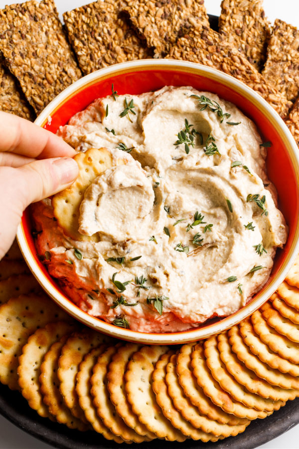 cottage cheese dip with caramelized onions