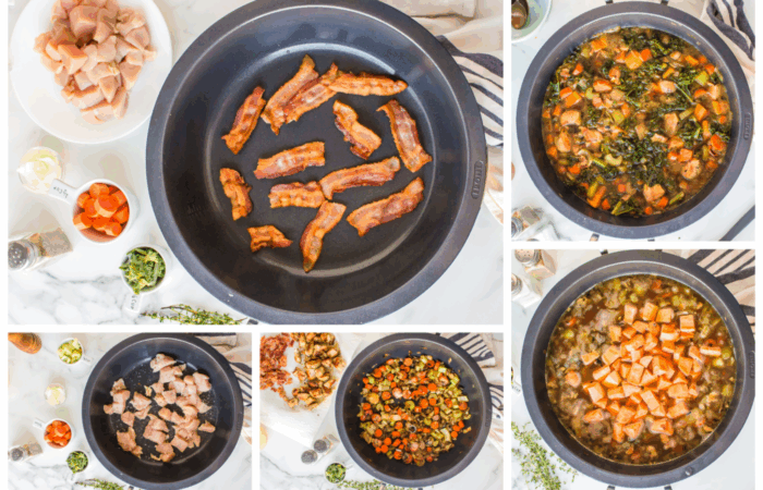 how to make chicken and bacon soups