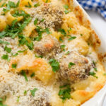4-Cheese Meatball Casserole with parsley