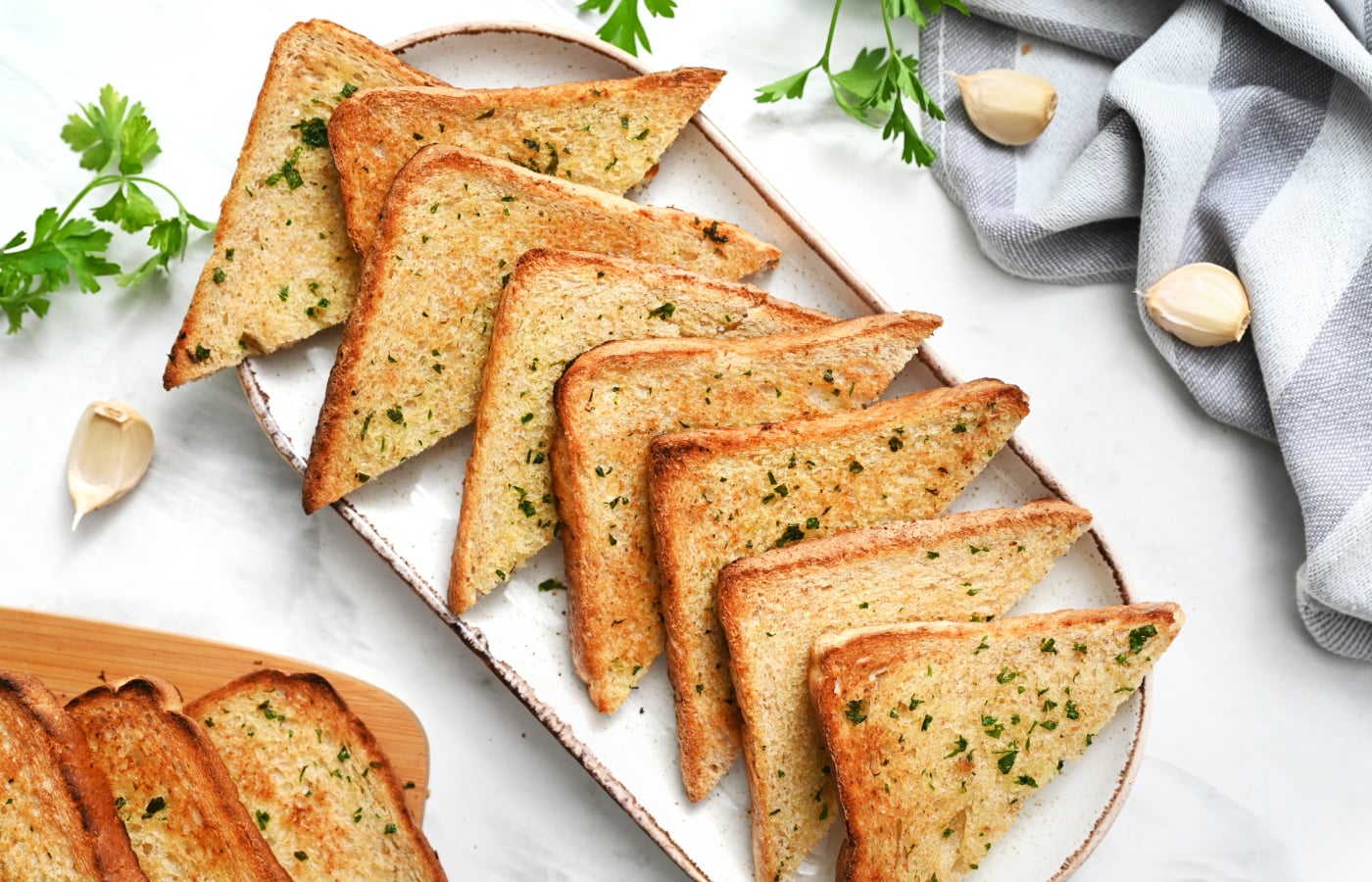 How To Make Garlic Bread with Regular Bread - Reluctant Entertainer