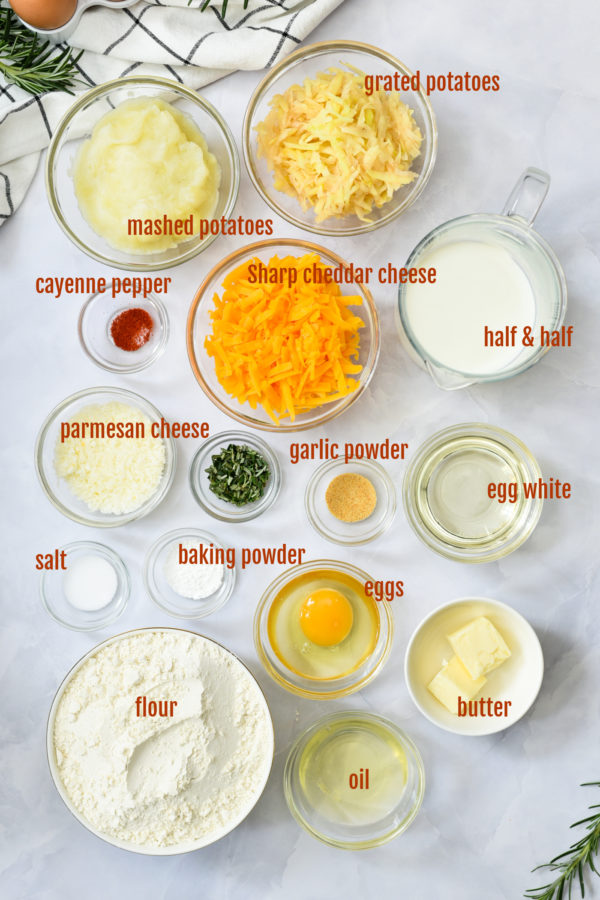 ingredients for Cheesy Potato Bread