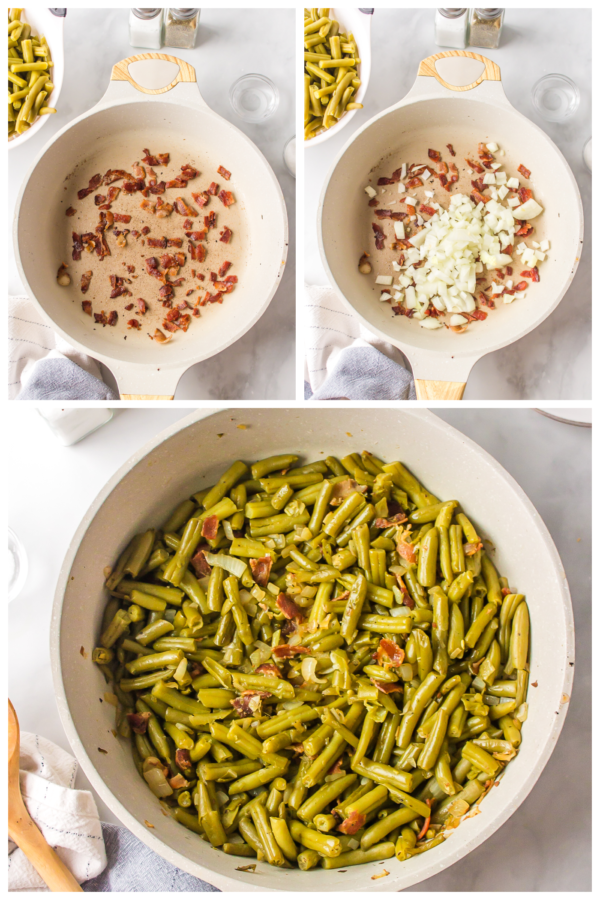how to make Green Beans with Bacon and Onions