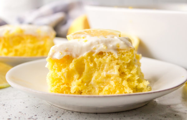 lemon cake with whipped cream