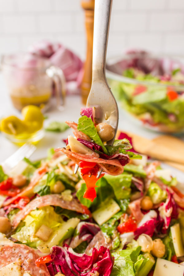 fork bite of salad