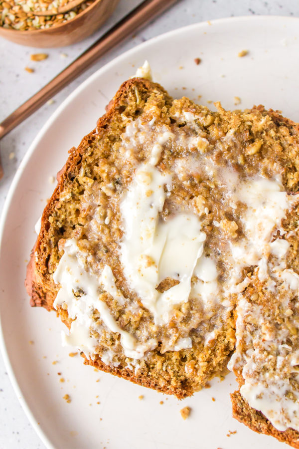 Irish Brown Soda Bread with butter