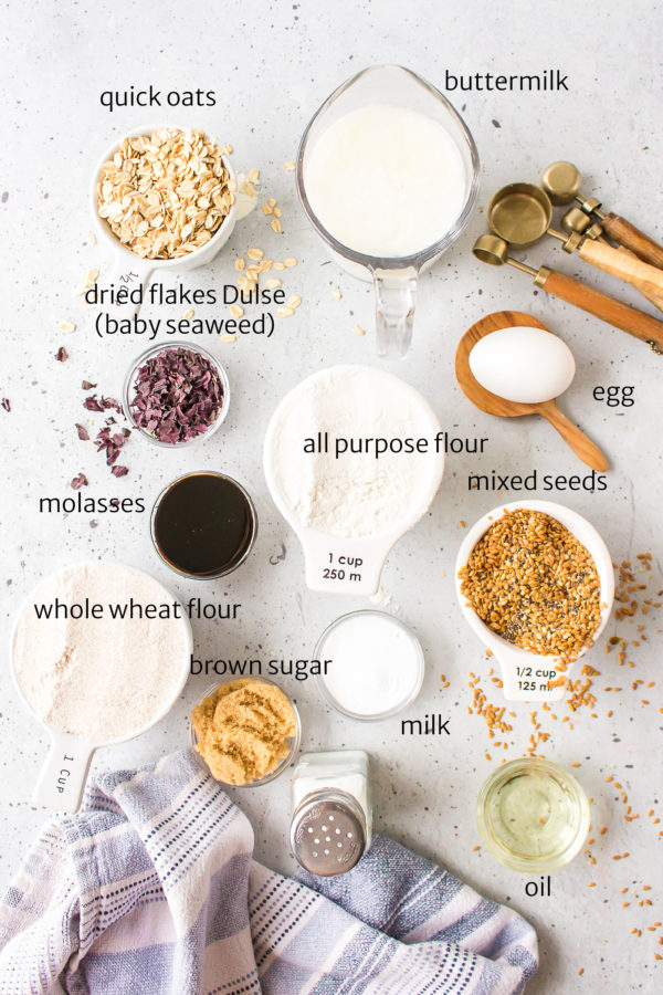 ingredients for Irish Brown Soda Bread