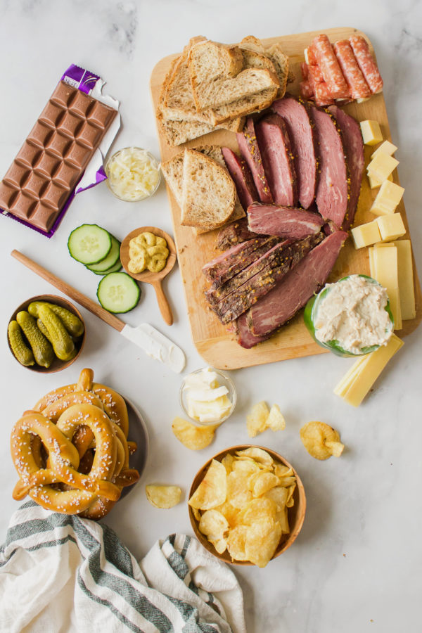 ingredients for St. Patrick’s Day Charcuterie Board