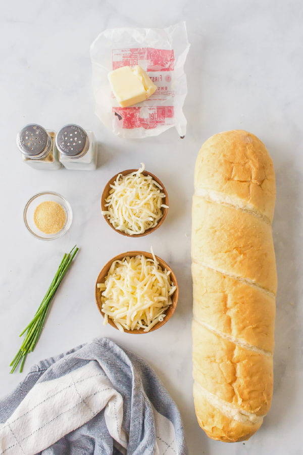 ingredients for Air Fryer Garlic Bread