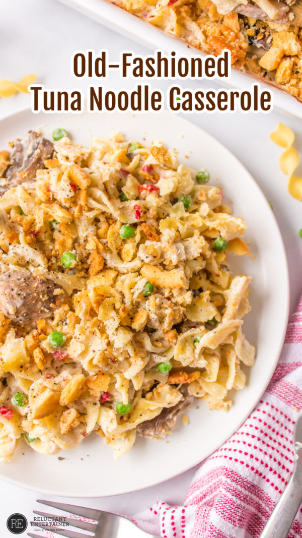 serving of Old-Fashioned Tuna Noodle Casserole
