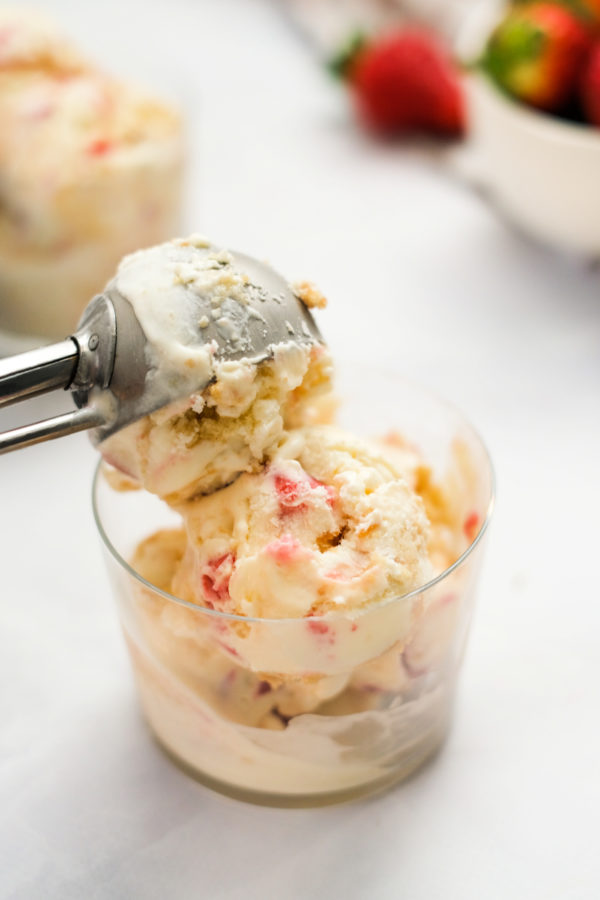 scooping out Shortcake Ice Cream