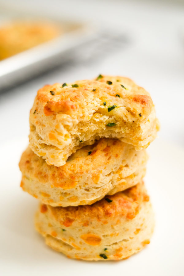 stack of Jalapeno Cheddar Biscuits