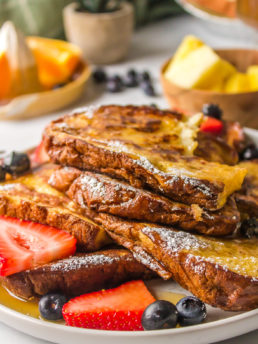 French toast with coconut syrup