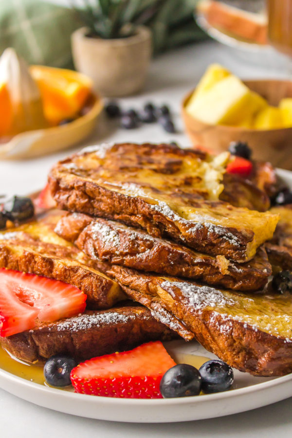 French toast with coconut syrup