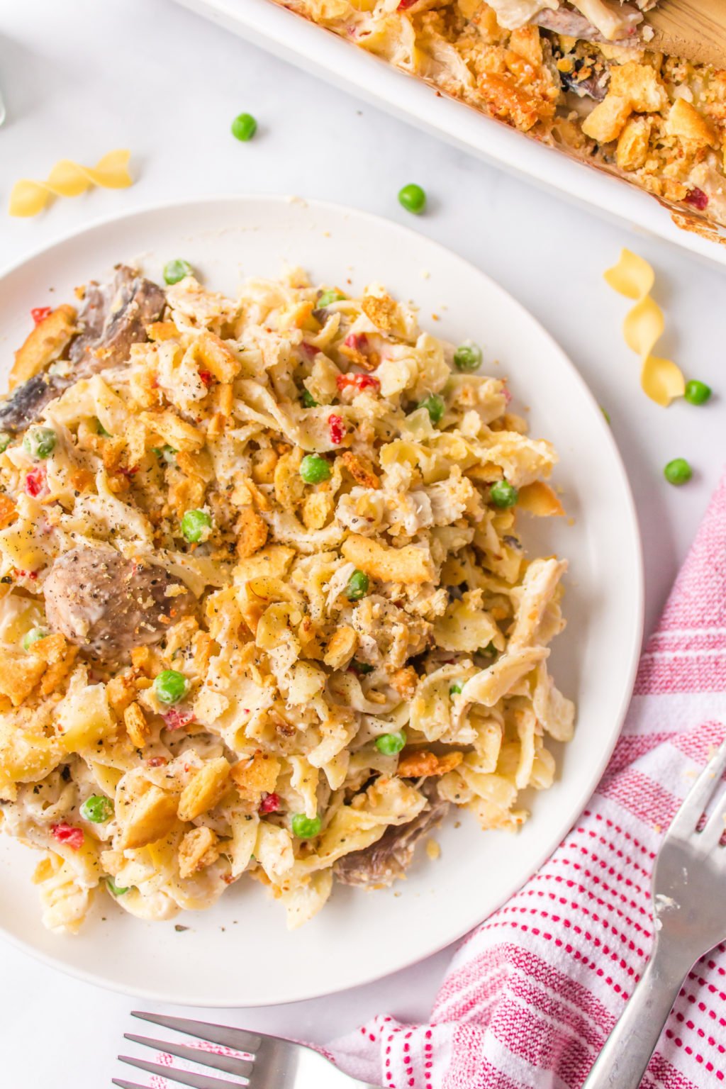 Old-Fashioned Tuna Noodle Casserole - Reluctant Entertainer