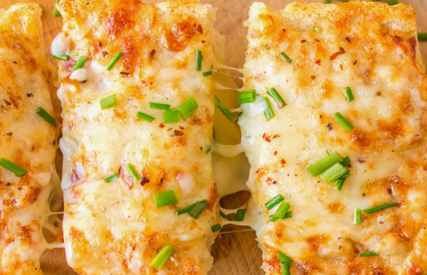 Air Fryer Garlic Bread with chives