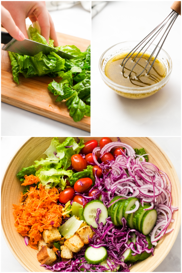 how to make a green tossed house salad