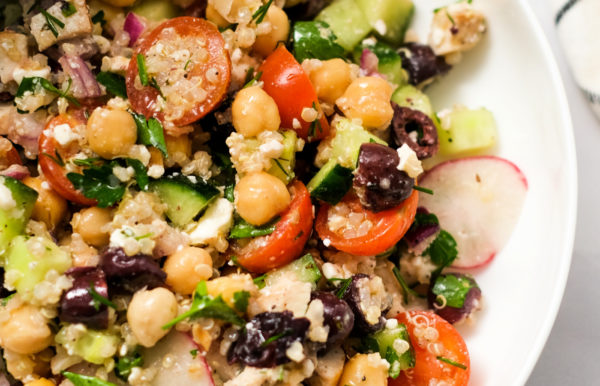 Greek Chicken, Quinoa & Chickpea Salad