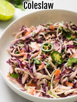 Jalapeno Coleslaw with cilantro